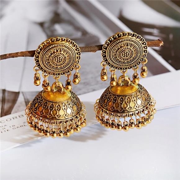 Indian Jewelry  Earrings Piercing Vintage - Picture 1 of 6